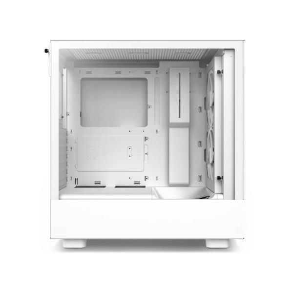 NZXT H5 Elite Premium Compact Mid Tower Two Panel Front & Left Side Tempered Glass Case with 3 RGB Fans - White - Image 6