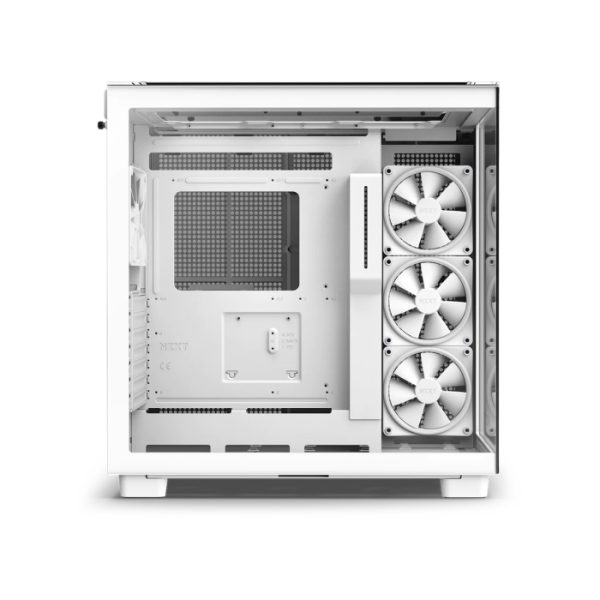 NZXT H9 Elite Premium Dual Chamber Mid Tower Three Panel Front/Top & Left Side Tempered Glass Case With 4 RGB Fans - White - Image 5