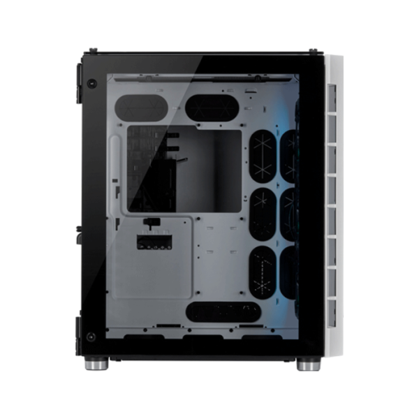 Corsair Crystal Series 680X RGB Airflow ATX Mid-Tower 3 Side Tempered Glass Panel Case with 4 RGB Fans - White - Image 4