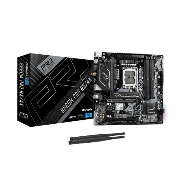 ASRock Intel B660M Pro RS/AX LGA1700 DDR4 Motherboard